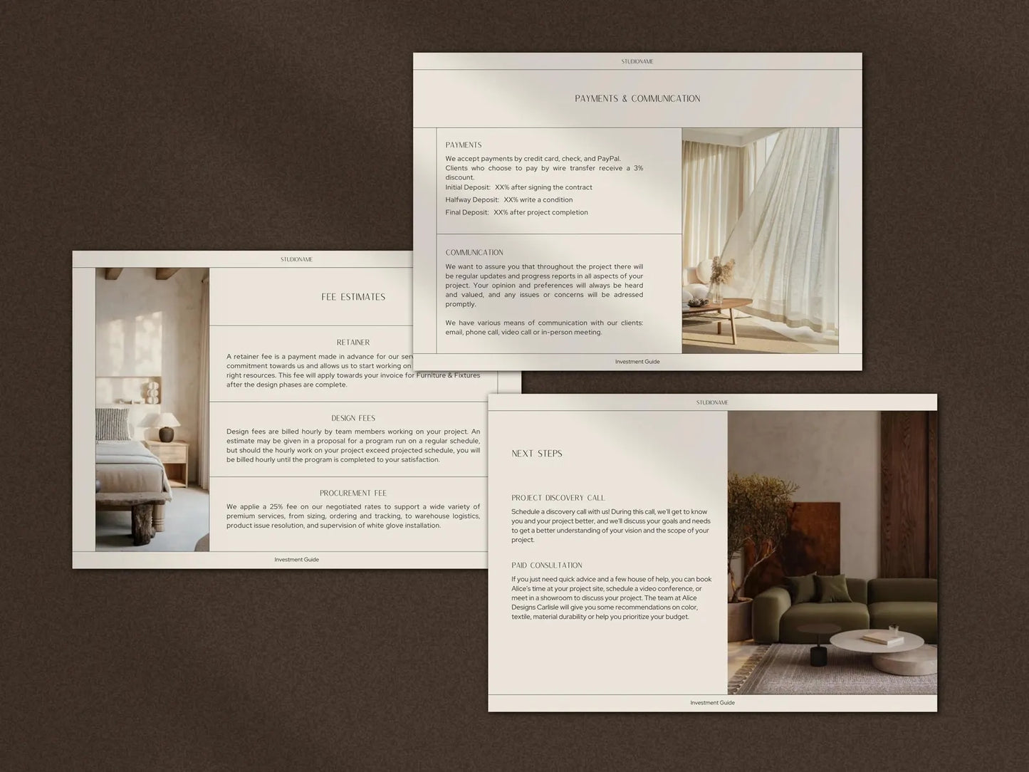 TRIBECA | Investment & Services Guide Template