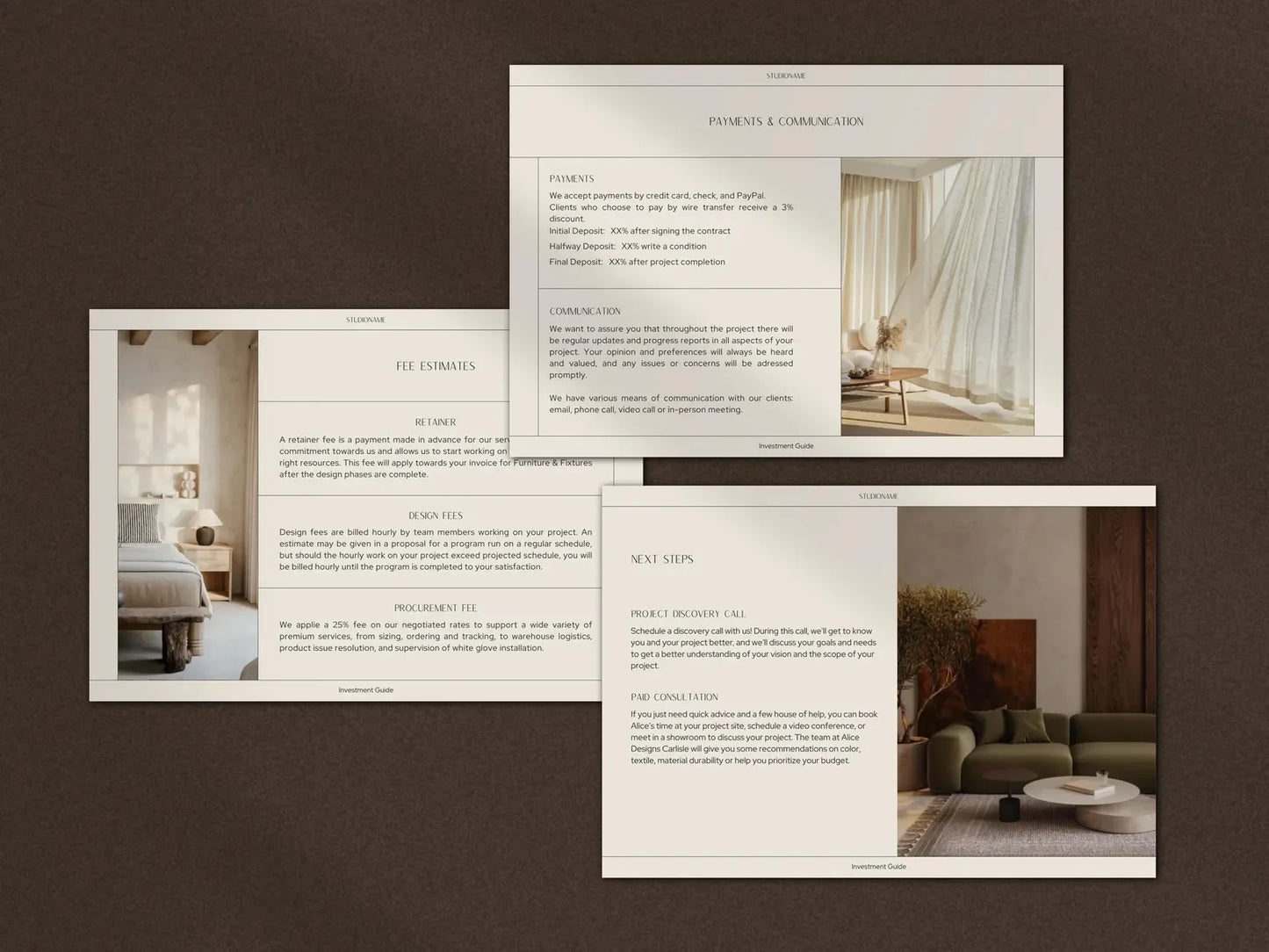 TRIBECA | Investment & Services Guide Template