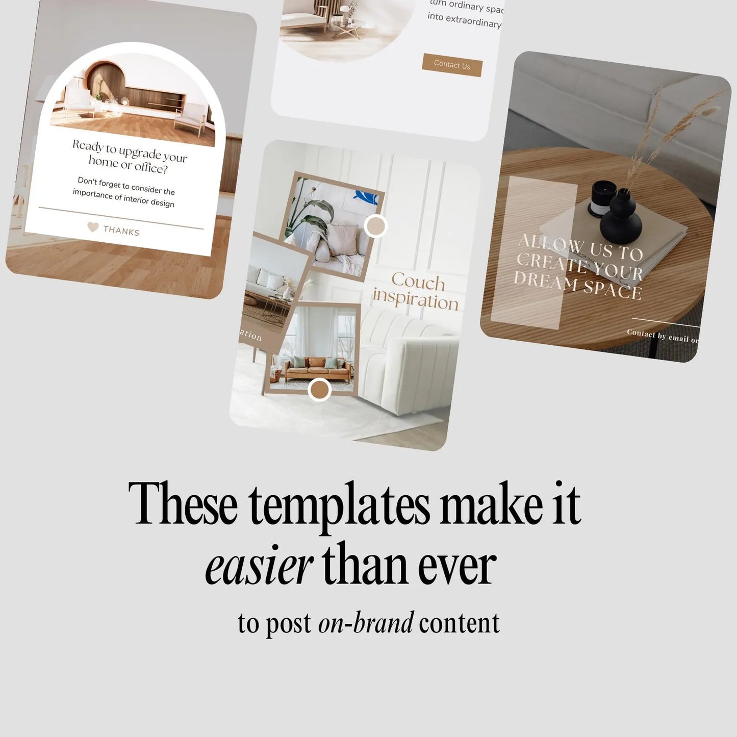 Interior Design Social Media Pack | Minimalist Editorial [120 Posts]