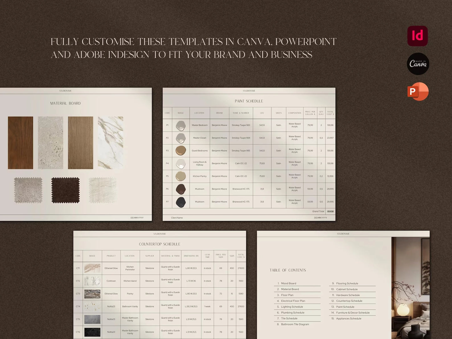 TRIBECA | FF&E Schedule Template