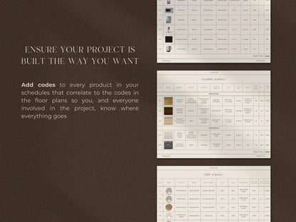 FF&E Schedule & Project Specifications Template