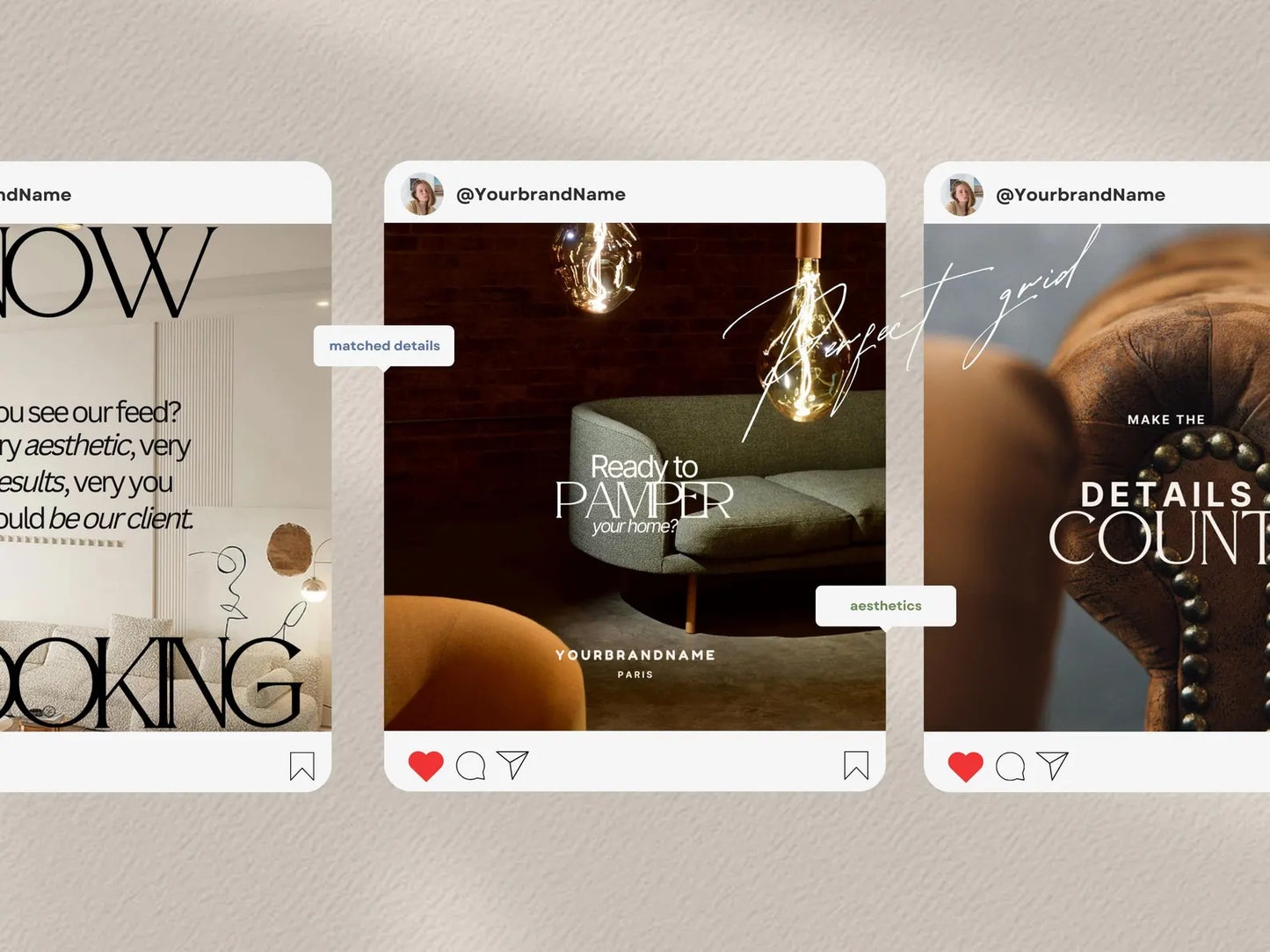Interior Design Social Media Pack | Japandi  [170 Posts]
