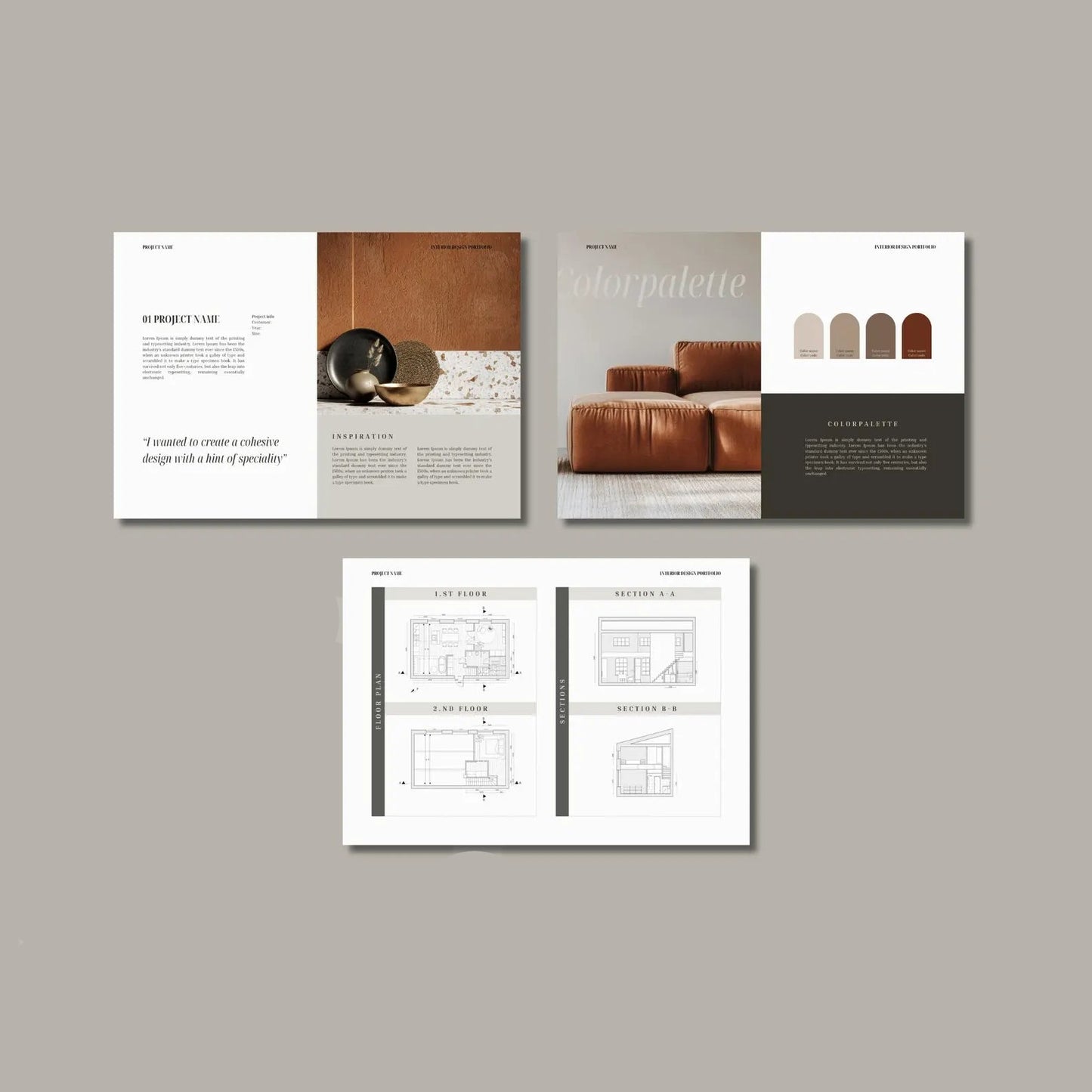 Interior Design Portfolio Template Canva | Architecture Portfolio ...