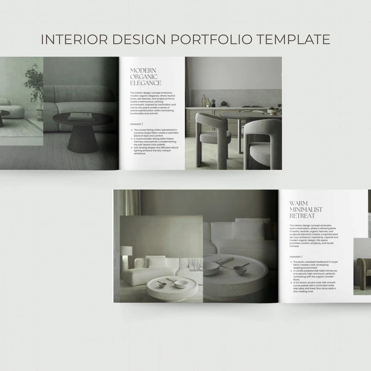Interior Design Portfolio Template Canva | Architecture Portfolio ...