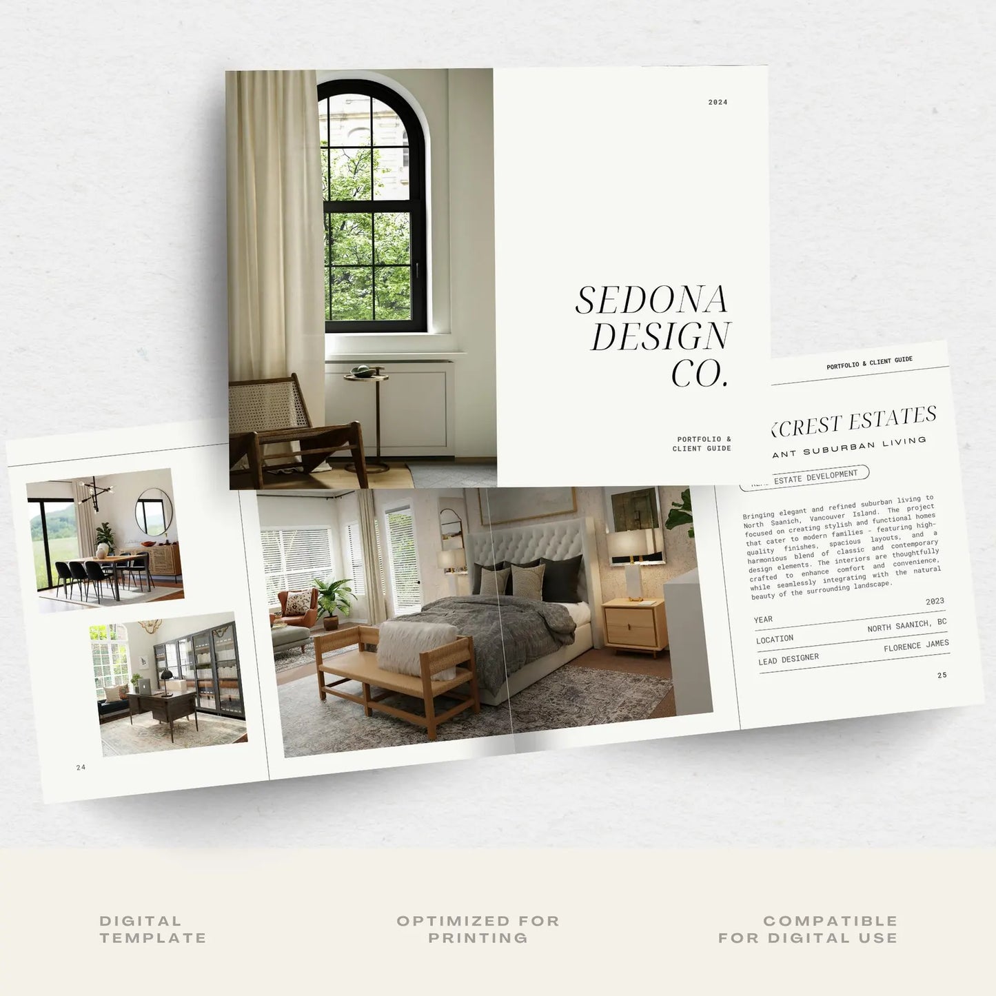 Sedona Design Co. interior design catalog on a white background