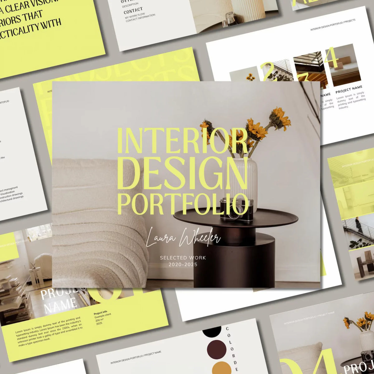 Interior Design Portfolio Template Canva | Architecture Portfolio ...