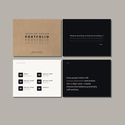 Interior Design & Architecture Portfolio Template