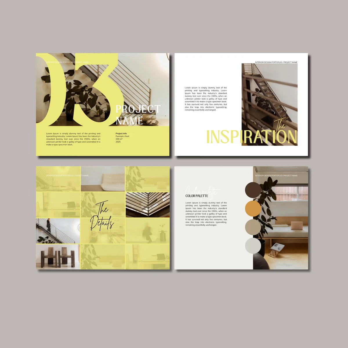 Interior Design Portfolio Template Canva | Architecture Portfolio ...