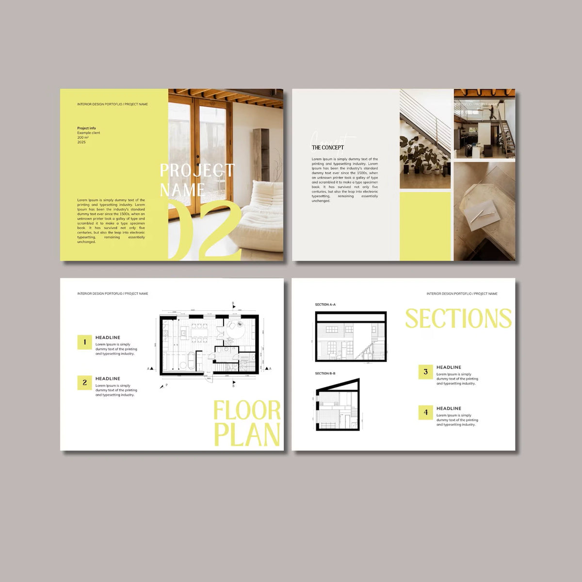 Interior Design Portfolio Template Canva | Architecture Portfolio ...