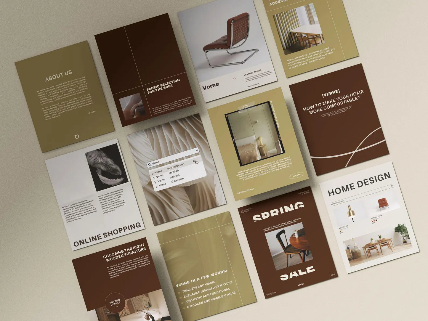 Interior Design Social Media Pack |  Earthy Organic [35 Posts]