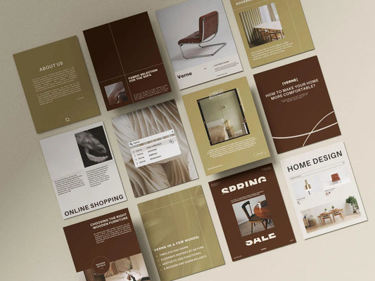 Interior Design Social Media Pack |  Earthy Organic [35 Posts]