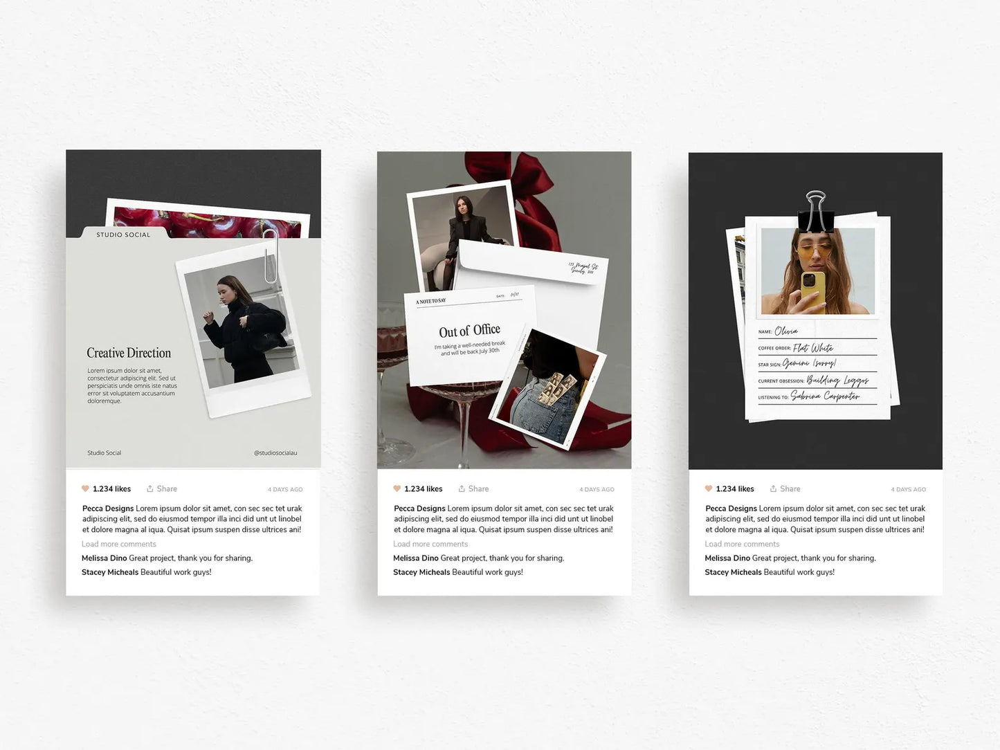 Interior Design Social Media Pack | Bold Modernist [20 Posts]