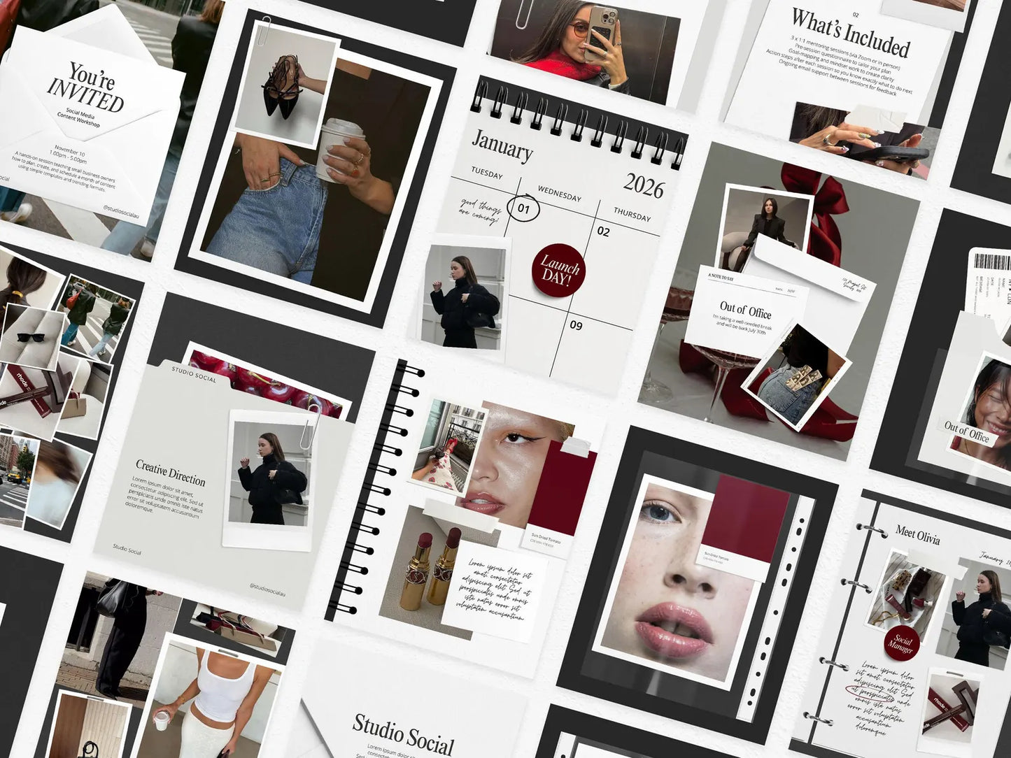 Interior Design Social Media Pack | Bold Modernist [20 Posts]