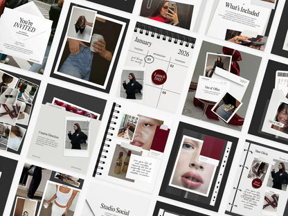 Interior Design Social Media Pack | Bold Modernist [20 Posts]