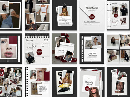Interior Design Social Media Pack | Bold Modernist [20 Posts]