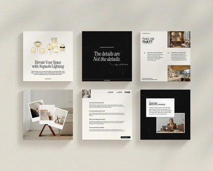 Interior Design Social Media Pack | Clean Scandinavian [150 Posts]