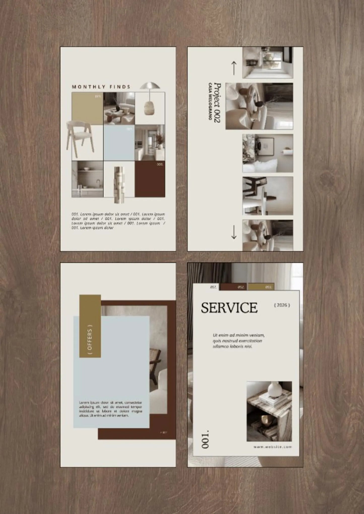 Interior Design Social Media Pack | Earthy Organic [60 Posts]