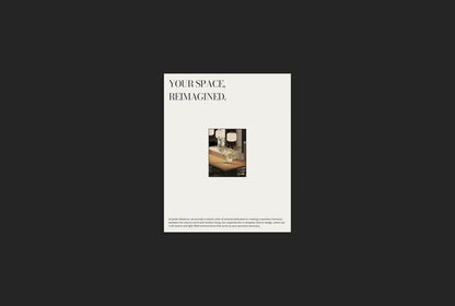 Advertisement with text 'Your Space, Remastered' on a white background