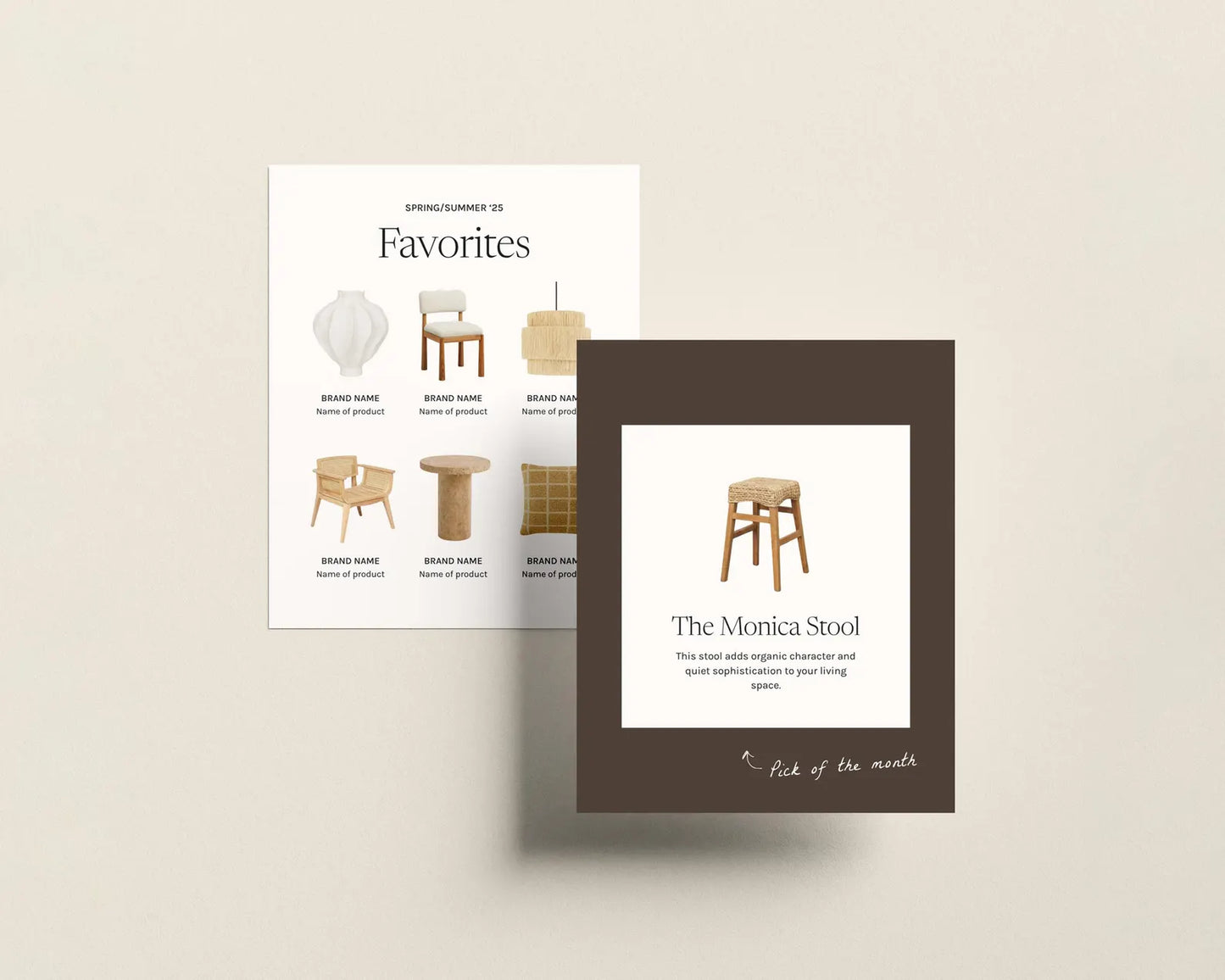 Interior Design Social Media Pack | Warm Concrete [130 Posts]