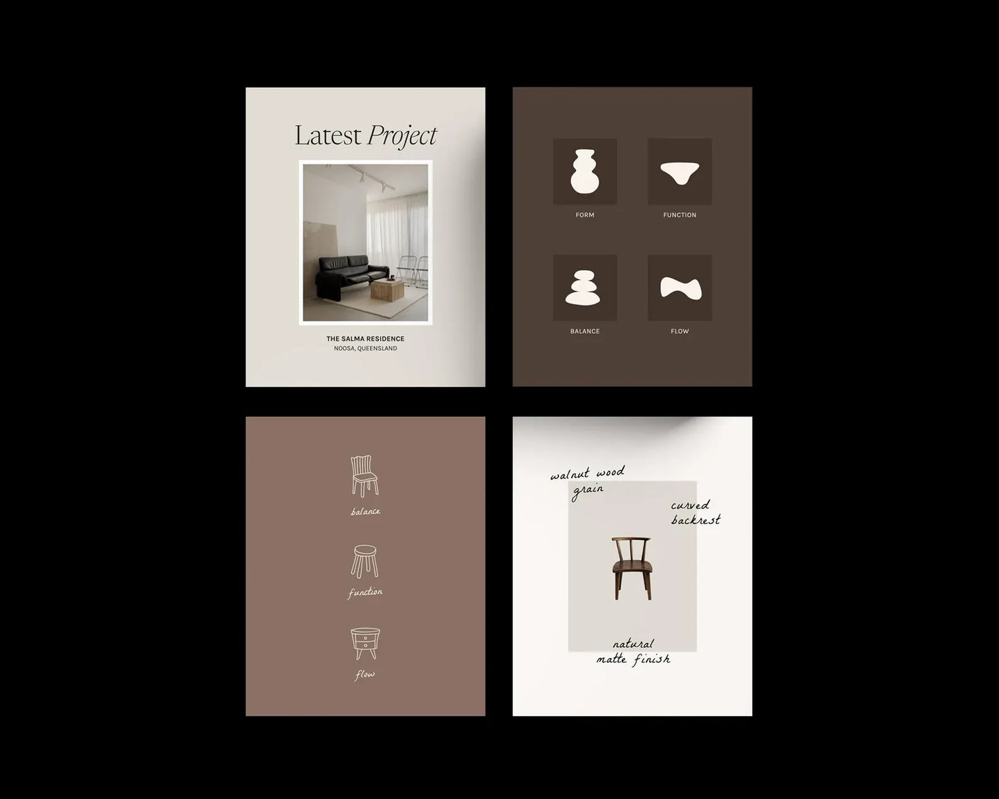 Interior Design Social Media Pack | Warm Concrete [130 Posts]