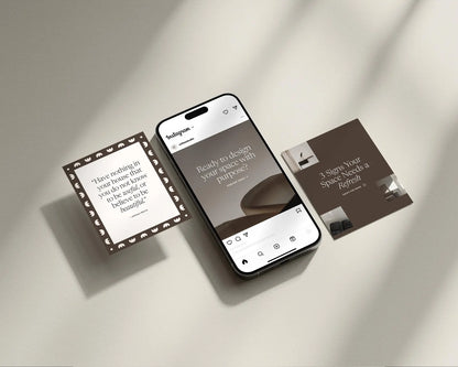Interior Design Social Media Pack | Warm Concrete [130 Posts]