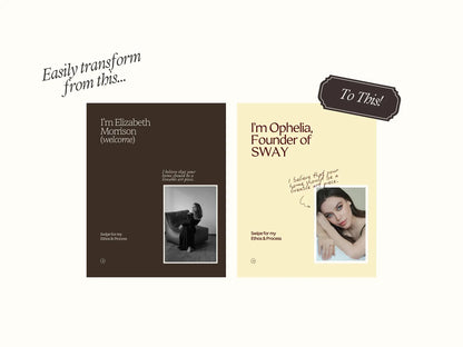 Two book covers with text and images of women on a white background