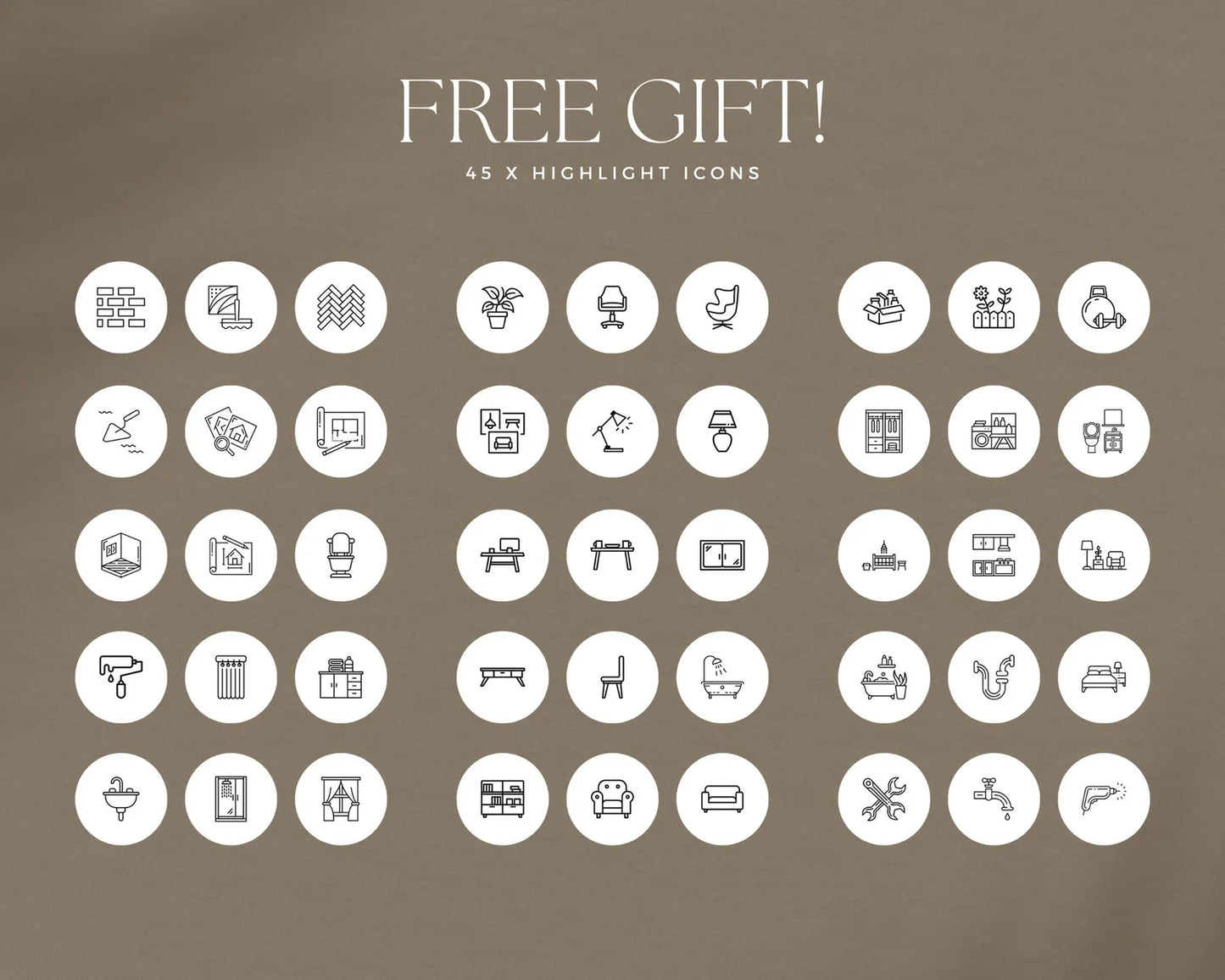 Interior Design Social Media Pack | Monochrome [130 Posts]