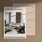 Mayfair Collection catalog with interior design images and a lighting schedule on a beige background