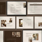 Collage of interior design project pages on a tablet and paper