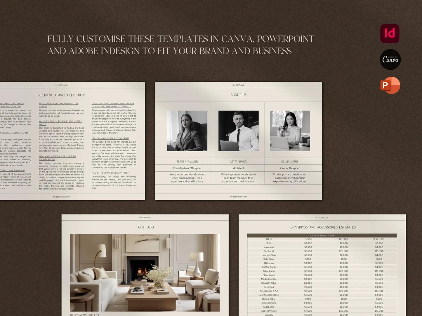 TRIBECA | Investment & Services Guide Template