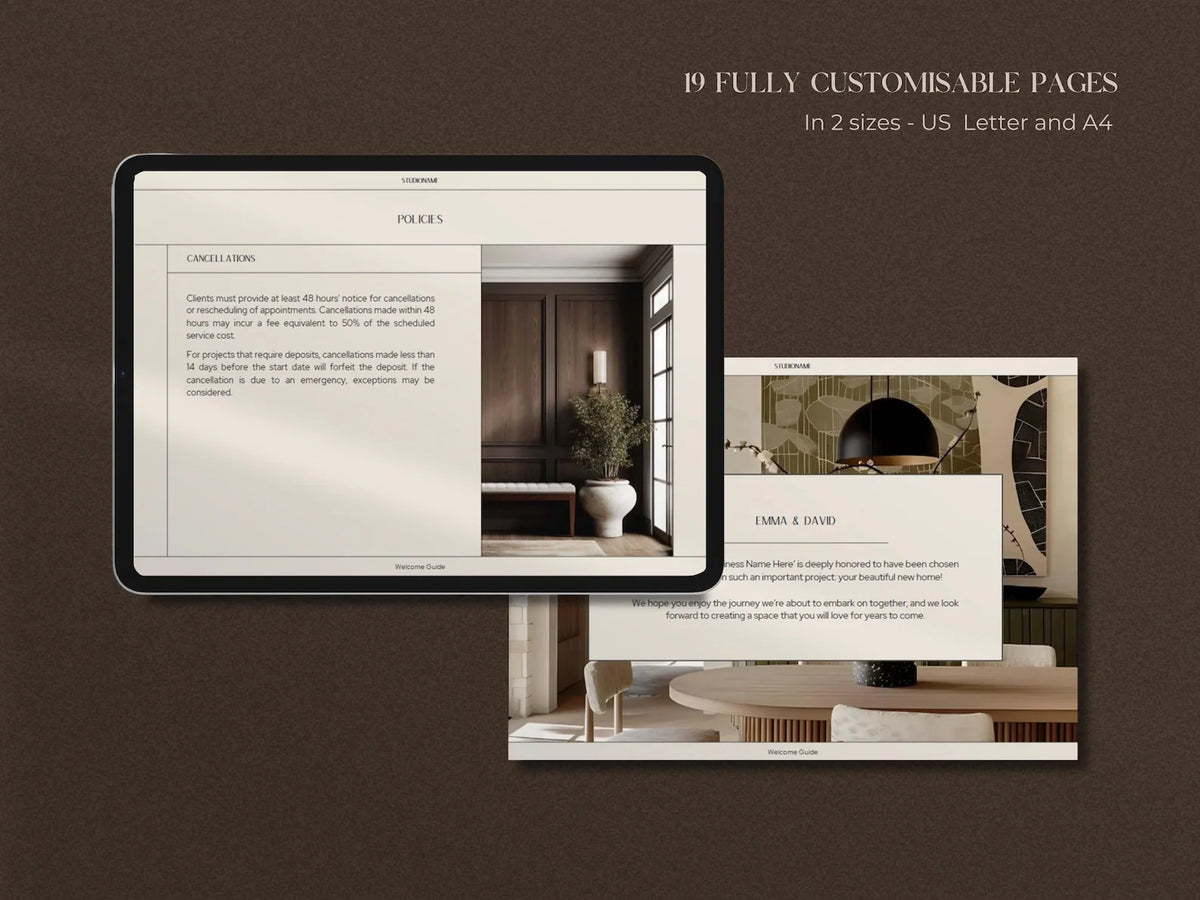 Interior Design Welcome Guide Template – Slfmade.co