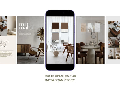 Interior Design Social Media Pack | Mediterranean Warmth [200 Posts]
