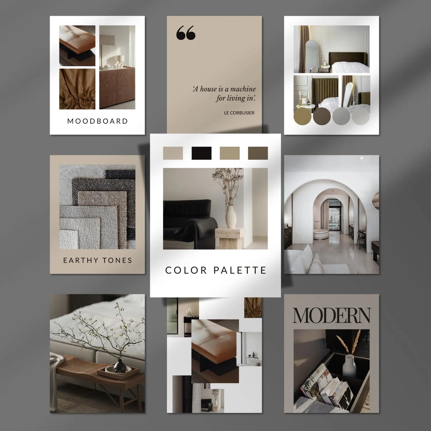 Interior Design Social Media Pack | Minimalist Editorial [60 Posts]