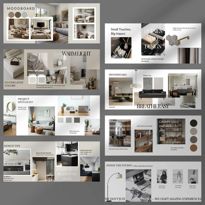 Interior Design Social Media Pack | Minimalist Editorial [60 Posts]
