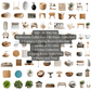 Collage of various home decor items including furniture, plants, and accessories with text overlay.