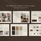 Hudson Collection fee proposal and presentation with interior design samples on a brown background