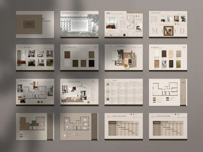 Interior Design Presentation & FF&E  Schedule System Templates