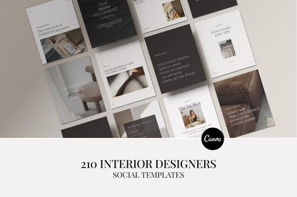Interior Design Social Media Pack | Soft Neutral [210 Posts]