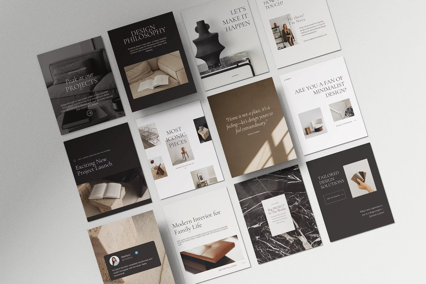 Interior Design Social Media Pack | Soft Neutral [210 Posts]