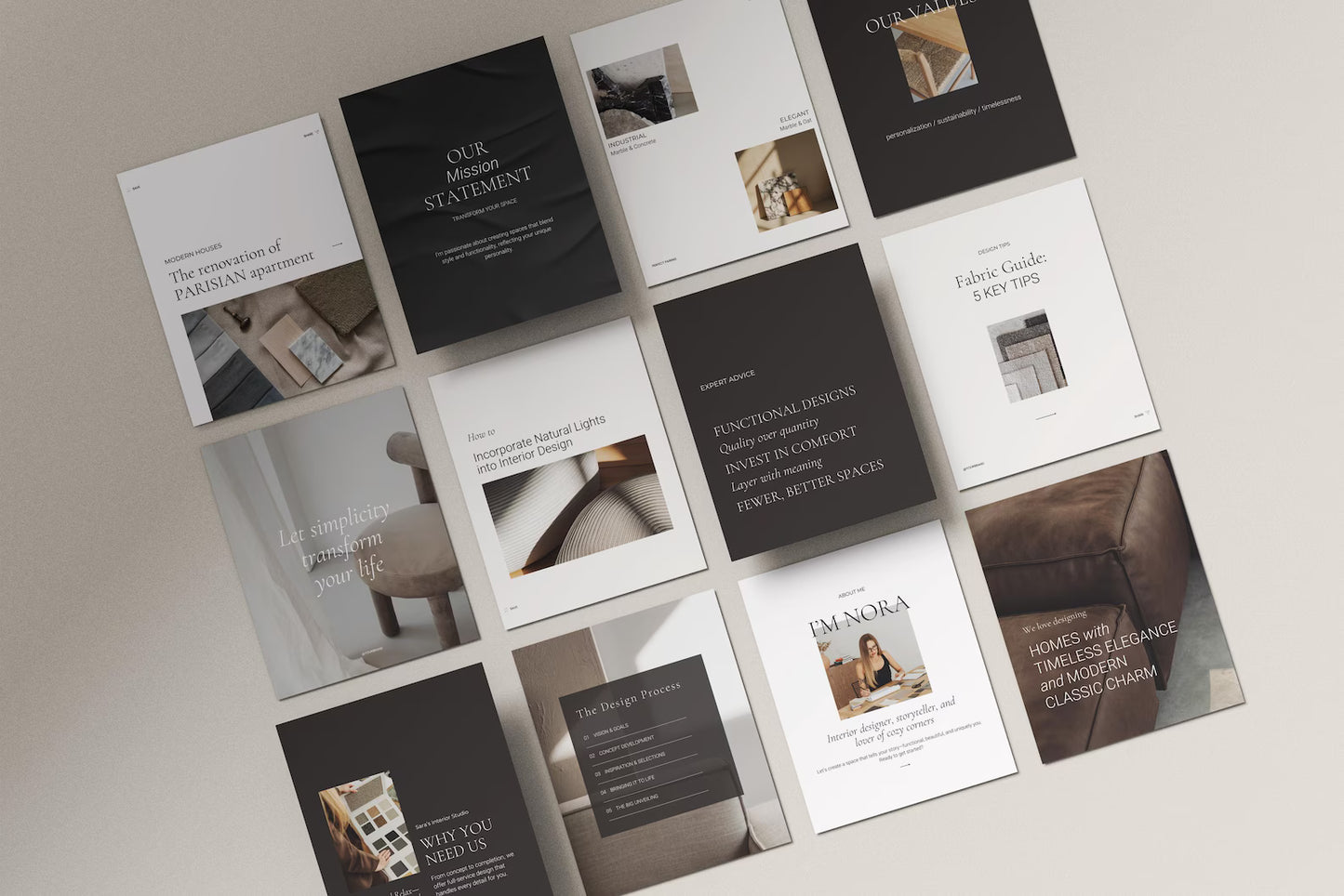 Interior Design Social Media Pack | Soft Neutral [210 Posts]