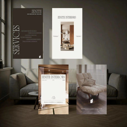 Interior Design Social Media Pack | Zenith Studio [30 Stories]