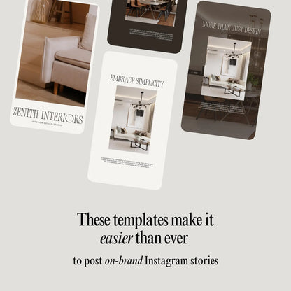 Interior Design Social Media Pack | Zenith Studio [30 Stories]