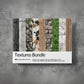 Textures Bundle packaging on a gray concrete background
