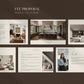 Fee proposal for Tribeca Collection with images of interior spaces.