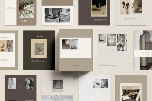 Collage of various photo albums with different cover designs on a white background.