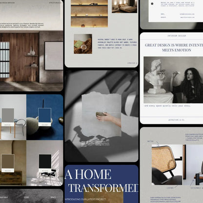 Interior Design Social Media Pack | Mediterranean Classic [40 Posts]
