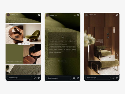 Interior Design Social Media Pack |  Brutalist Editorial [48 Posts]