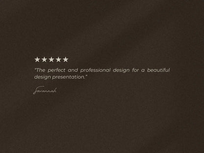 Five-star rating with text on a dark background