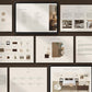 Collage of interior design images and a tablet displaying a design layout on a wooden surface.