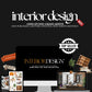 Promotional graphic for interior design assets with text and images of furniture and software.